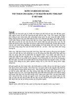 NƯỚC VÀ BIẾN ĐỔI KHÍ HẬU: THỬ THÁCH CHO QUẢN LÝ TÀI NGUYÊN NƯỚC TỔNG HỢP Ở VIỆT NAM