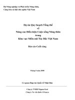 Dự án Quy hoạch Tổng thể về Nâng cao Điều kiện Cuộc sống Nông thôn trong Khu vực Miền núi Tây Bắc Việt Nam Báo cáo Cuối cùng