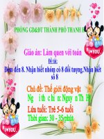 GIÁO án THI GIÁO VIÊN mầm NON GIỎI cấp TỈNH CHỦ đề TOÁN đếm số 8 