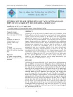 ĐÁNH GIÁ MỨC ĐỘ ẢNH HƯỞNG ĐẾN CANH TÁC LÚA TỈNH AN GIANG TRÊN CƠ SỞ CÁC KỊCH BẢN BIẾN ĐỔI KHÍ HẬU KHÁC NHAU