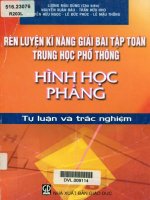 Rèn luyện kỹ năng giải bài tập toán THPT hình học phẳng XOY