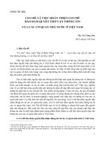 Cơ chế và việc hoàn thiện cơ chế bảo đảm quyền tiếp cận thông tin của các cơ quan Nhà nước ở Việt Nam