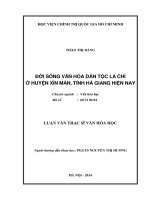 ĐỜI SỐNG VĂN HÓA DÂN TỘC LA CHÍ Ở HUYỆN XÍN MẦN, TỈNH HÀ GIANG HIỆN NAY
