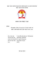 Công tác quản lý nhà nước về biên giới trên đất liền Việt Nam  Lào