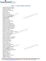 TỪ VỰNG TIẾNG ANH LỚP 9