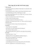 Mô tả công việc của nhân viên tổ chức sự kiện