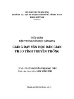Giảng dạy văn học dân gian theo tính truyền thống