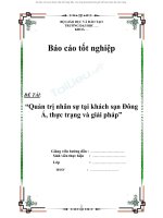 Luận văn tốt nghiệp “Quản trị nhân sự tại khách sạn Đông Á, thực trạng và giải pháp”