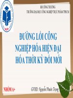 ĐƯỜNG LỐI CÔNG NHIỆP THỜI KỲ ĐỔI MỚI