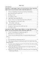 Thực trạng hoạt động tài trợ thương mại quốc tế tại Ngân hàng Công thương Đống Đa