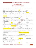 đề toán trắc nghiệm kèm lời giải Casio
