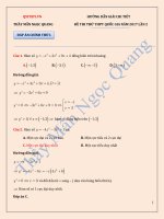 Đề thi Toán THPTQG  THAY MAN NGOC QUANG