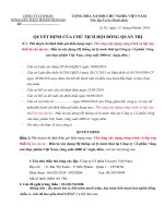 9. QUYET DINH PHE DUYET CHI DINH THAU.DOC