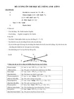 ĐỀ CƯƠNG ÔN THI HỌC KÌ 2 TIẾNG ANH  LỚP 8