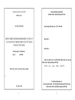 HOÀN THIỆN CHẾ ĐỊNH KHỞI KIỆN VÀ THỤ LÝ VỤ ÁN DÂN SỰ TRONG PHÁP LUẬT TỐ TỤNG DÂN SỰ VIỆT NAM