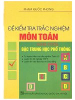 Đề kiểm tra trắc nghiệm môn toán năm cuôi bậc THPT