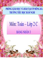 Bài giảng Toán 2 chương 5 bài 5: Bảng nhân 3