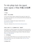 Tư vấn pháp luật cho người nước ngoài ở nhật  