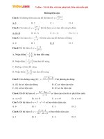 Bài tập trắc nghiệm đường tiệm cận