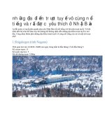 Du lịch nhật bản những địa điểm trượt tuyết  nổi tiếng và rất được yêu thích ở nhật bản 
