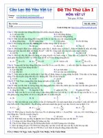 De ly thi thu lan 1   cau lac bo yeu vat ly 