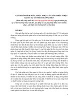 GIẢI PHÁP KIỂM SOÁT, KHẮC PHỤC VÀ GIẢM THIỂU THIỆTHẠI TỪ SỰ CỐ MÔI TRƯỜNG BIỂN