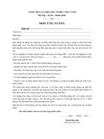 Mẫu đơn xin việc ngành Kế toán tổng hợp