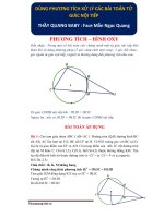 Dùng Phương tích trong bài toán tứ giác nội tiếp - Thầy Quang Baby