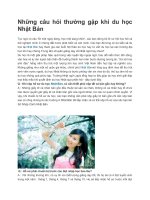 Những câu hỏi thường gặp khi du học nhật bản 