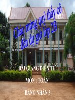Bài giảng Toán 2 chương 5 bài 5: Bảng nhân 3