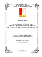 MỘT SỐ GIẢI PHÁP NHẰM HOÀN THIỆN CÔNG TÁC QUẢN LÝ THỰC HIỆN DỰ ÁN ĐẦU TƯ XÂY DỰNG TẠI CÔNG TY LƯỚI ĐIỆN CAO THẾ MIỀN BẮC