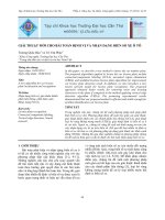 GIẢI THUẬT MỚI CHO BÀI TOÁN ĐỊNH VỊ VÀ NHẬN DẠNG BIỂN SỐ XE Ô TÔ