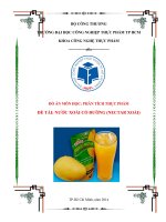 Nước xoài có đường (nectar xoài)