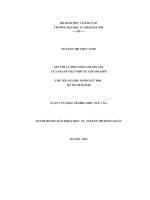 Tóm tắt LUẬN VĂN THẠC SĨ KHOA HỌC NGỮ VĂN: XIN LỖI VÀ TIẾP NHẬN LỜI XIN LỖI  CỦA NGƯỜI VIỆT NHÌN TỪ GÓC ĐỘ GIỚI