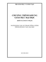 CHƯƠNG TRÌNH KHUNG GIÁO DỤC ĐẠI HỌC