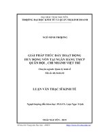 Giải pháp thúc đẩy hoạt động huy động vốn tại ngân hàng TMCP quân đội chi nhánh việt trì 