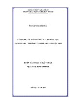 XÂY DỰNG CÁC GIẢI PHÁP NÂNG CAO NĂNG LỰC CẠNH TRANH CHO CÔNG TY CỔ PHẦN ELOVI VIỆT NAM