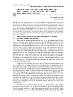 NHỮNG VẤN ĐỀ KHOA HỌC CÔNG NGHỆ THỦY LỢI PHỤC VỤ CÔNG TÁC QUY HOẠCH VÀ PHÁT TRIỂN ĐỒNG BẰNG SÔNG CỬU LONG