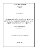 VIỆC TIẾP NHẬN CÁC NGUYÊN TẮC QUẢN TRỊ CÔNG TY CỦA OECD TRONG PHÁP LUẬT QUẢN TRỊ CÔNG TY NIÊM YẾT CỦA VIỆT NAM