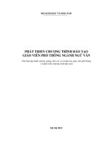 PHÁT TRIỂN CHƯƠNG TRÌNH ĐÀO TẠO GIÁO VIÊN PHỔ THÔNG NGÀNH NGỮ VĂN