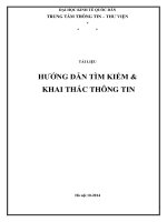 HƯỚNG DẪN TÌM KIẾM & KHAI THÁC THÔNG TIN