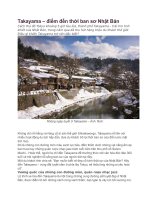 Du lịch nhật bản điểm tham quan takayama 