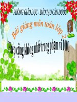 Bài giảng Toán 2 chương 6 bài 12: Phép cộng (không nhớ) trong phạm vi 1000