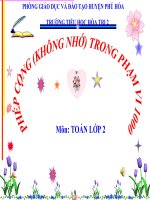 Bài giảng Toán 2 chương 6 bài 12: Phép cộng (không nhớ) trong phạm vi 1000