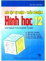 Bài tập tự luận và trắc nghiệm hình học lớp 12 cơ bản và nâng cao