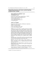 Ownership structure and stock market liquidity