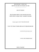 HOẠCH ĐỊNH CHIẾN LƯỢC KINH DOANH CHO TỔNG CÔNG TY DƯỢC VIỆT NAM ĐẾN NĂM 2025