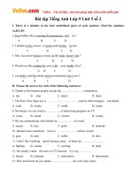 Bài tập tiếng Anh lớp 9 Unit 5: The Media số 2