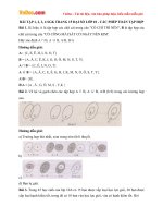Giải bài tập SGK Toán lớp 10 (Đại số) chương 1: Các phép toán tập hợp