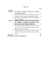 LUẬN văn thạc sĩ - TƯ TƯỞNG của lê NIN về QUẢN lý xã hội xã hội CHỦ NGHĨA và sự vận DỤNG của ĐẢNG CỘNG sản VIỆT NAM